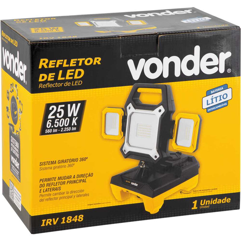 Refletor de LED, bateria intercambiável de 18 V, IRV 1848