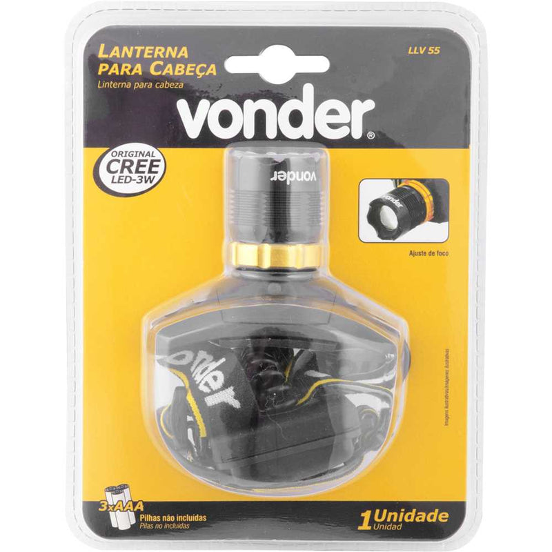 Lanterna de led para cabeça, super led CREE VONDER