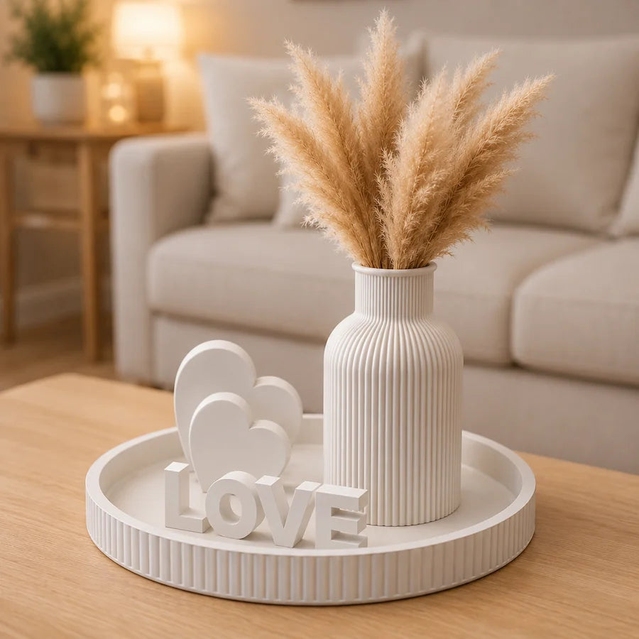 Bandeja Decorativa Love com Vaso