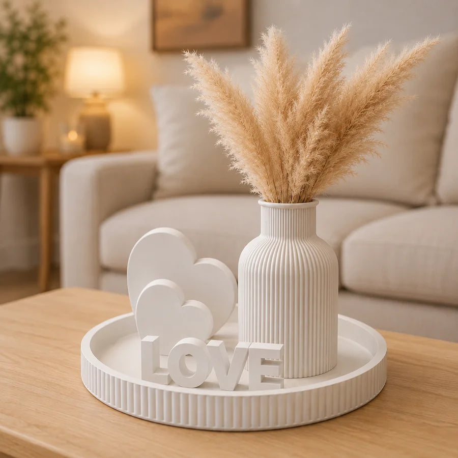 Bandeja Decorativa Love com Vaso