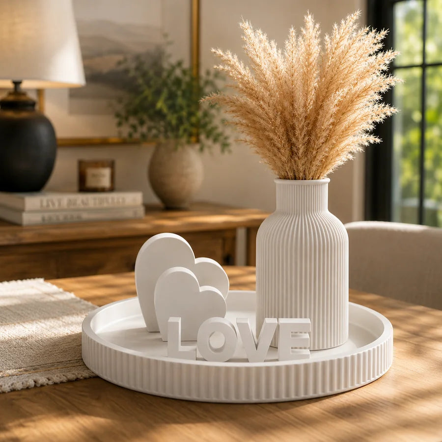 Bandeja Decorativa Love com Vaso