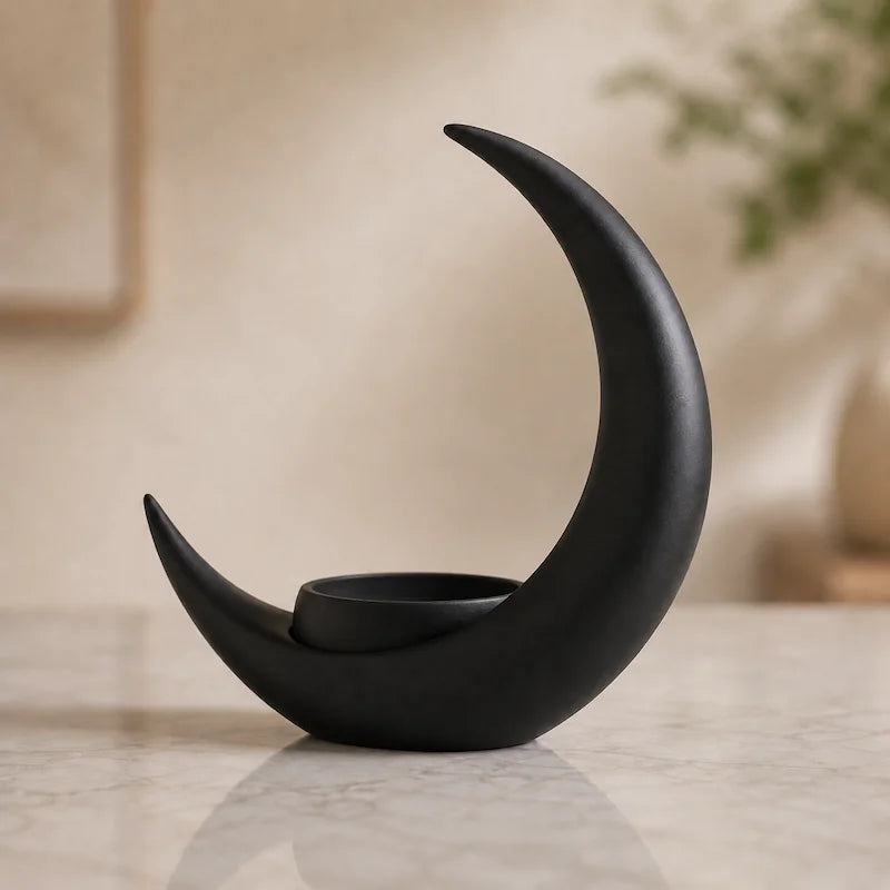 Vaso Decorativo para Sala Lua Preto